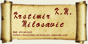 Krstimir Milosavić vizit kartica